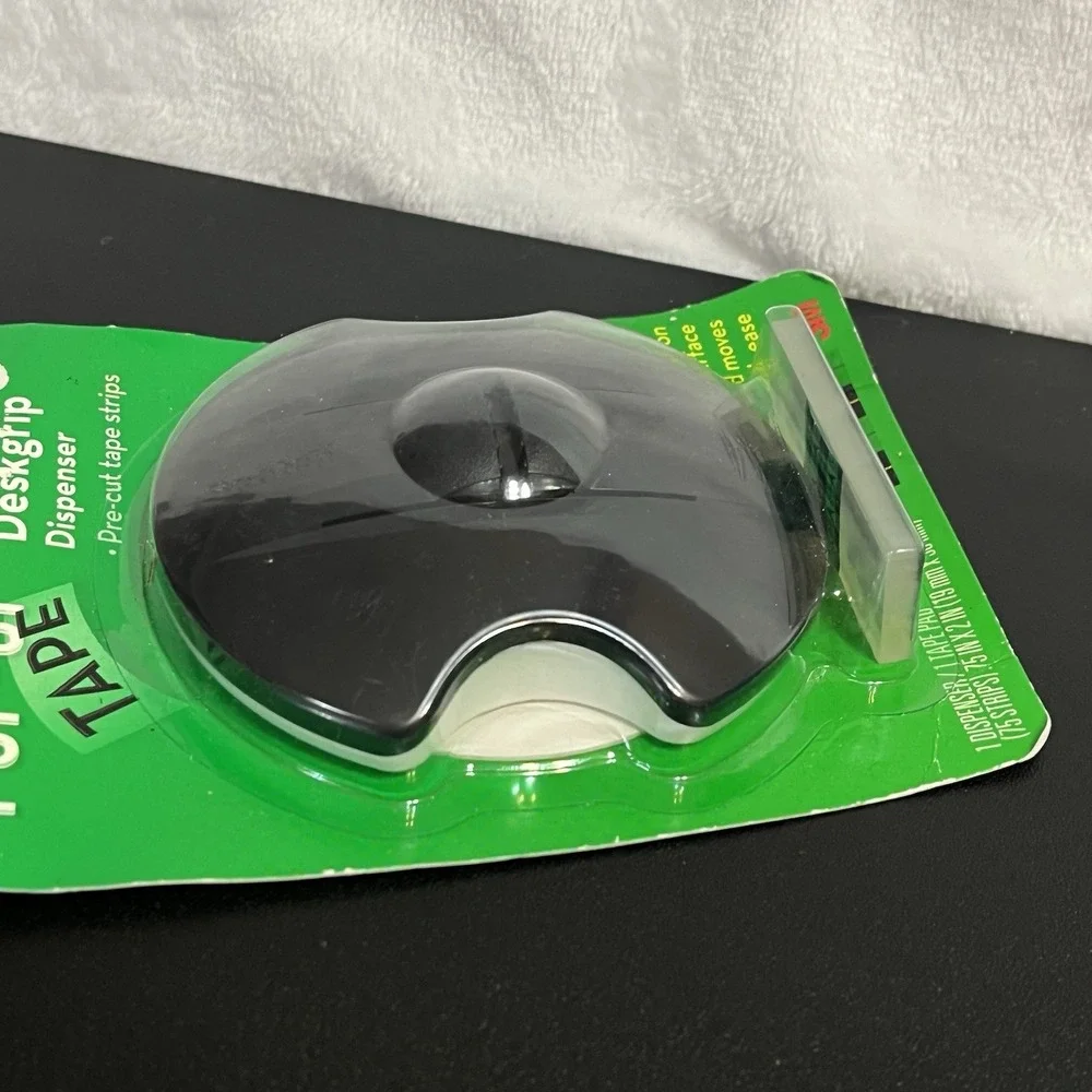 Scotch Pop-Up Tape DESKGRIP Dispenser w/ 75 Strips BLACK New in Package